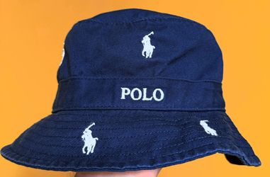 Polo Ralph Lauren Navy Allover Pony Bucket Hat