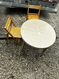 Table and chairs