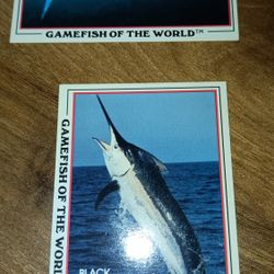 Gamefish Of The World Cards Black Marlin Great White Shark