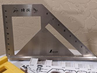 Shinwa Stainless Triangular Square + Bonus Square & Gauge