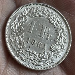 1 Frank 1961 Coin Of Switsland 
