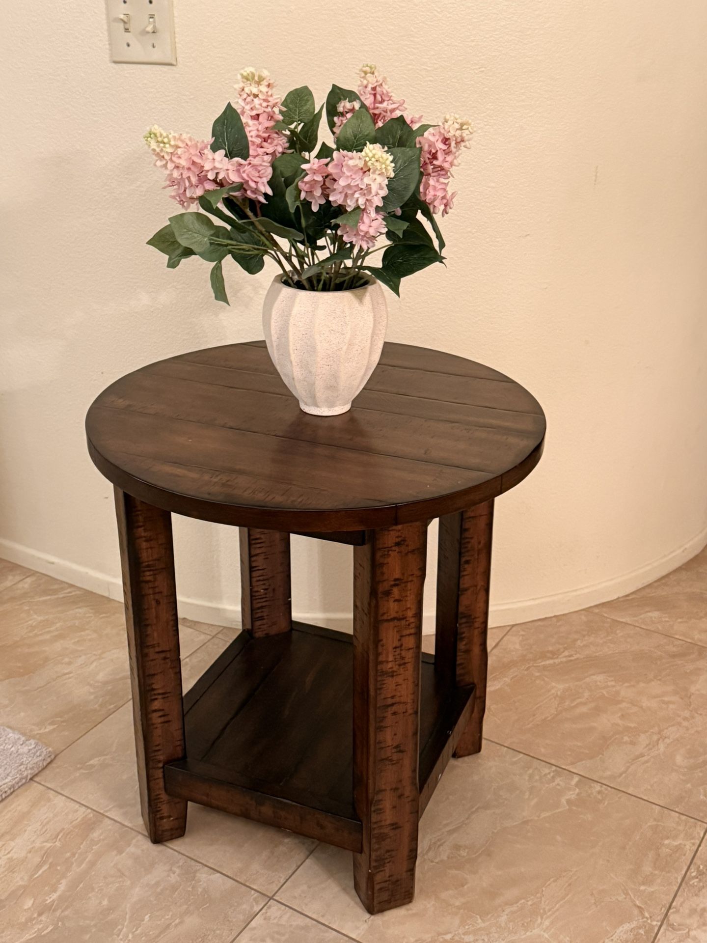 Pottery Barn Benchwright Round End Table