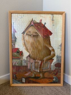 Framed Whimsical Monster Jigsaw Puzzle