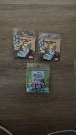 SDCC 26 Exclusive Wolverine & Spiderman Pins