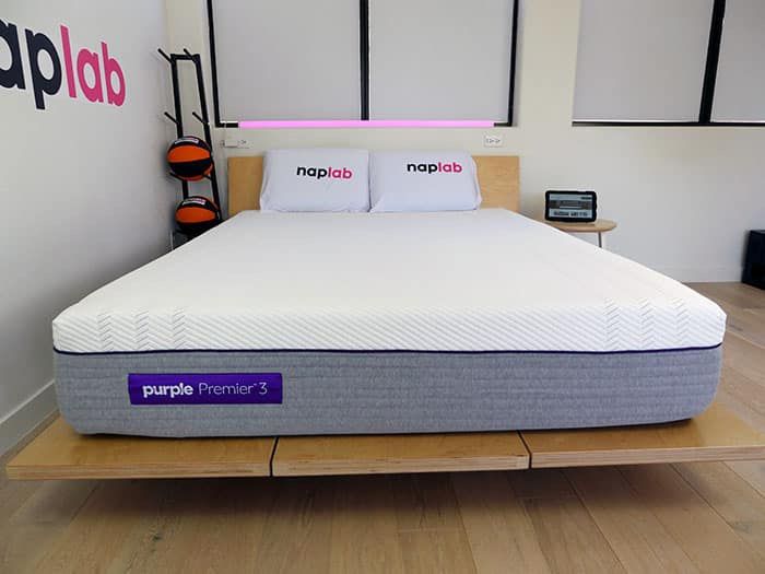 Purple 3 mattress. King with bed frame. 