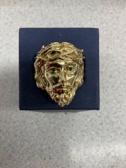 10k Jesus Face Ring