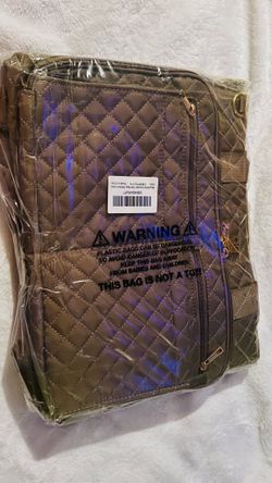 Large Quilted Laptop Tote Bag – Travel & Work Bag (Fits 15.6” Laptop)
