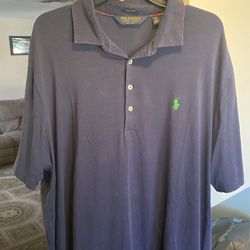 Polo Ralph Lauren Stretch Lisle Blue XL Shirt
