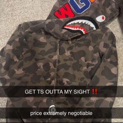 Bathing Ape Shark Hoodie Green