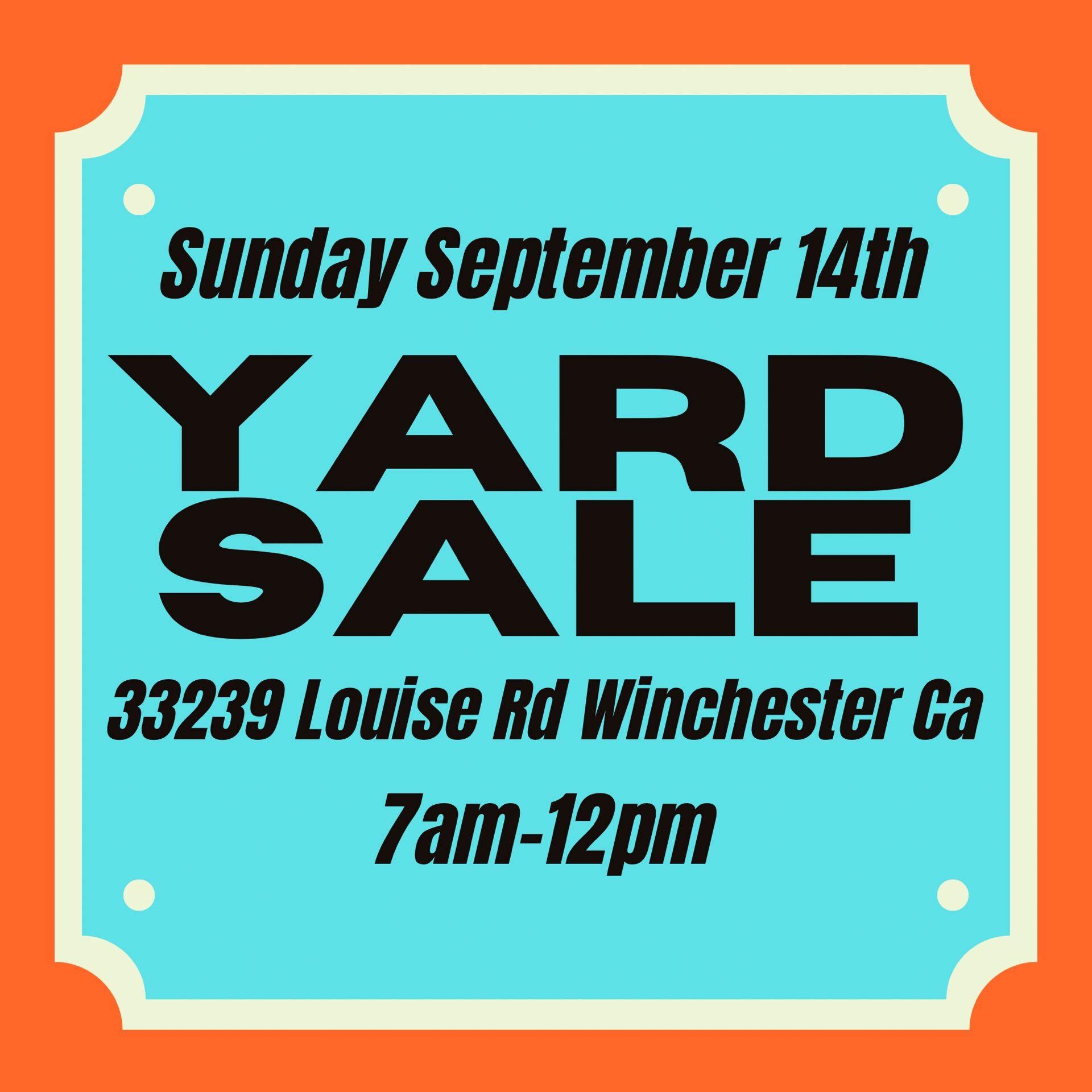 Menifee yard sale
