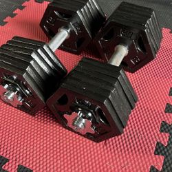Pair of 35lb iron adjustable dumbbells $70 