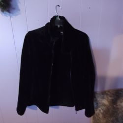 Black fur coat