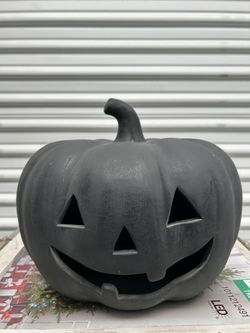 Halloween Black Terracotta Pumpkin 