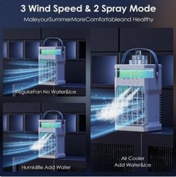 Portable Air Conditioner Fan / Cooling Fan with 3 Speeds & 3 Modes,1500ML