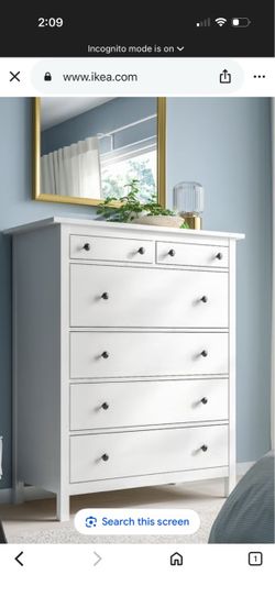 IKEA HEMNES 6-drawer chest, white stain