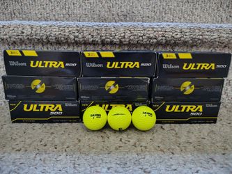 27 New Golf Balls Wilson Ultra 500 (yellow, 9 sleeves)
