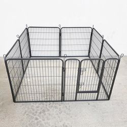 (Brand New) $100 Heavy Duty 8-Panel Dog Playpen, Each Panel 32” Tall X 32” Wide Pet Exercise Fence Crate Kennel Gate