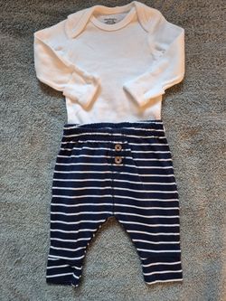 NEW!  Baby Boy, 2-Piece Bodysuit and Pants Set, Newborn