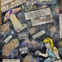 Alice In Wonderland Mixed Media Art 