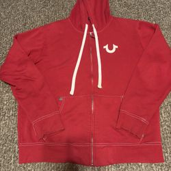 Red True Religion Sweater Large