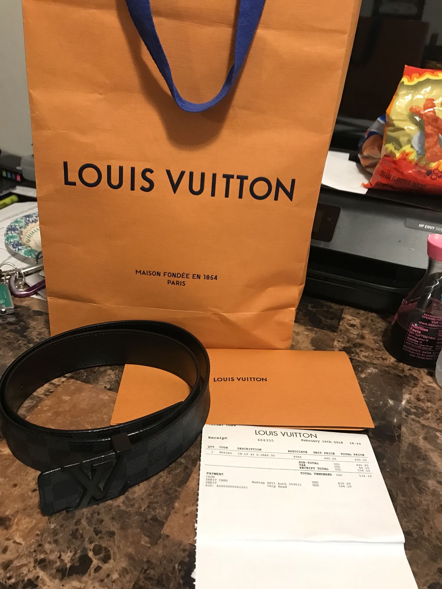 unikt Louis Vuitton belte