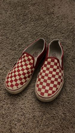Red Checkered Vans Shoe