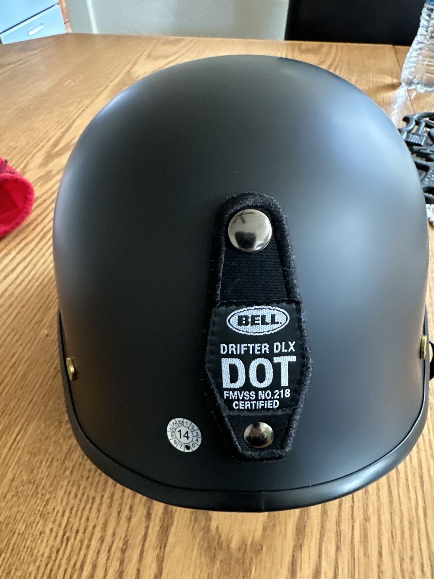 MEN LARGE BELL DRIFTER OPEN FACE FLAT BLACK BIKER MOTORCYCLE HELMET Almost new my son never used it.