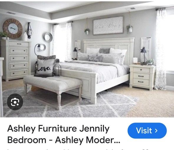 Jennilly King Bedroom Farmhouse Set - Excellent Condition