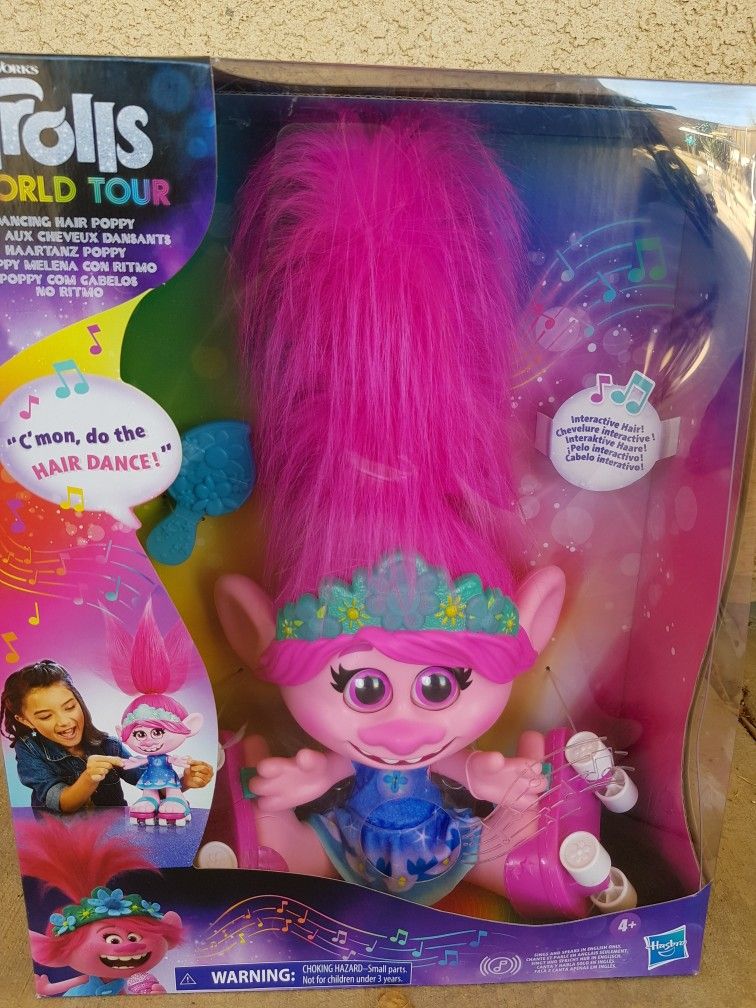 TROLLS DANCING HAIR POPPY