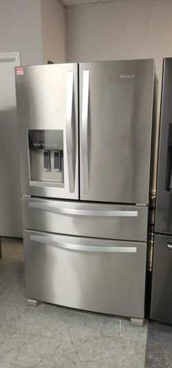 Whirlpool 4‑Door French Door Fridge – Stainless, Ice/Water