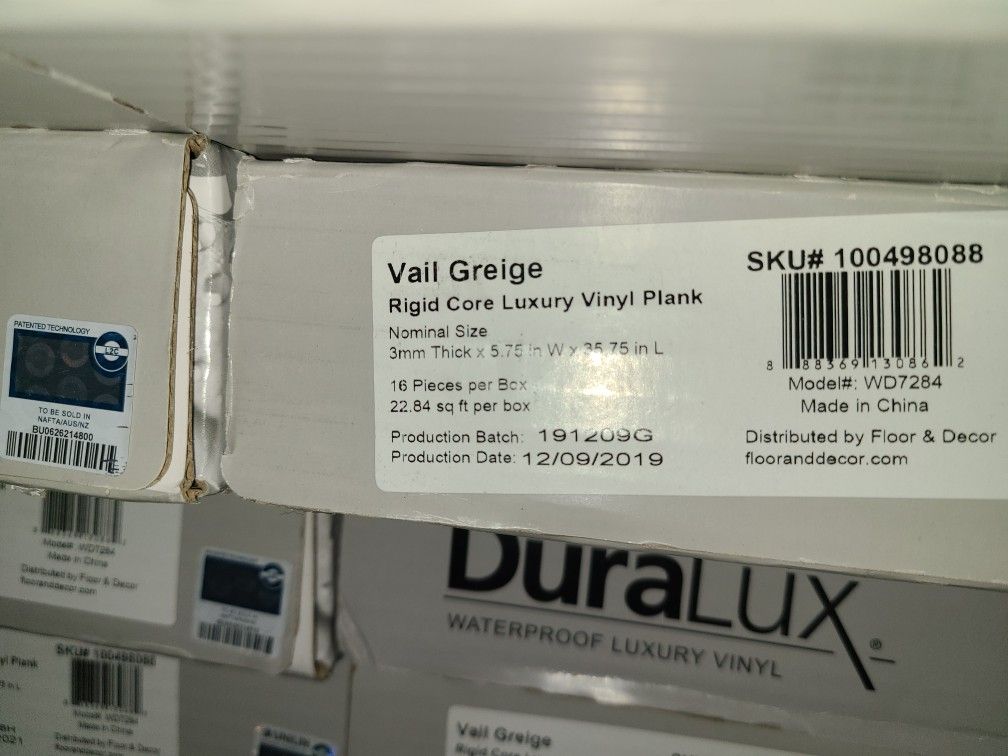 Duralux Waterproof RIGID CORE LUXURY VINYL PLANK