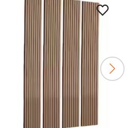 4Pcs 94.5'' L x 7.9'' W Acoustic Wood Wall Paneling,3D Decorative Soundproof Slat Panels for Wall and Ceiling(20.73 sq.ft./Case)