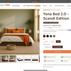 🔥 FIRE SALE – BRAND NEW Yona Bed 2.0 (Scandi Edition) – $90 🔥