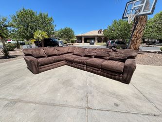 Brown Sectional Couch - Free Delivery