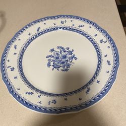 Vintage Arabia Of Finland Blue Finn Flower Serving Platter, 13.5”x 13.5”