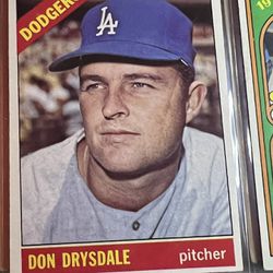 1966 Topps # 430 Don Drysdale Dodgers HOF & 1982 Kmart Card 