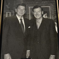 Ronald Reagan & Larry Cope Framed Picture Sirlin Studios Sacramento 