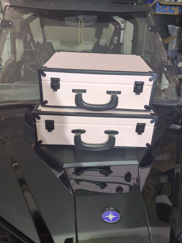 Pink And Black Suitcase Decor 