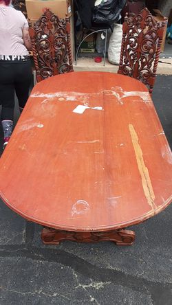 Vintage Wooden Table and chairs