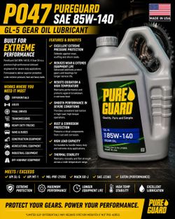 Pureguard  SAE 85W140 Gear Oil Lubricant Heavy Duty 1 Gallon