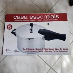 Casa Essentials 5-Quart Aluminum Pressure Cooker (New In Box)