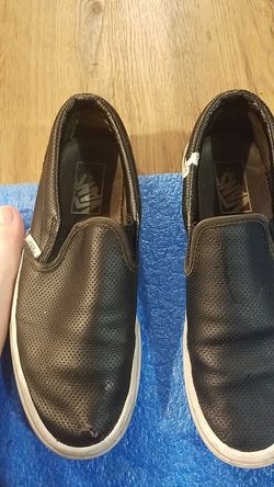 Van's Womens size 8 black leather