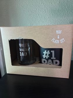 Father's Day Dad Gift Set Flask Glass Beer Whiskey