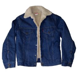 Vintage 1990’s Made in USA Levi’s Sherpa Lined Denim Jacket Sz L

