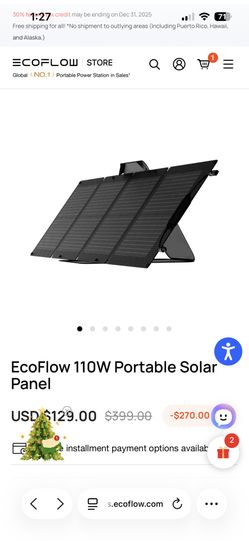 Brand New EcoFlow 110W Portable Solar Panel Never Opened