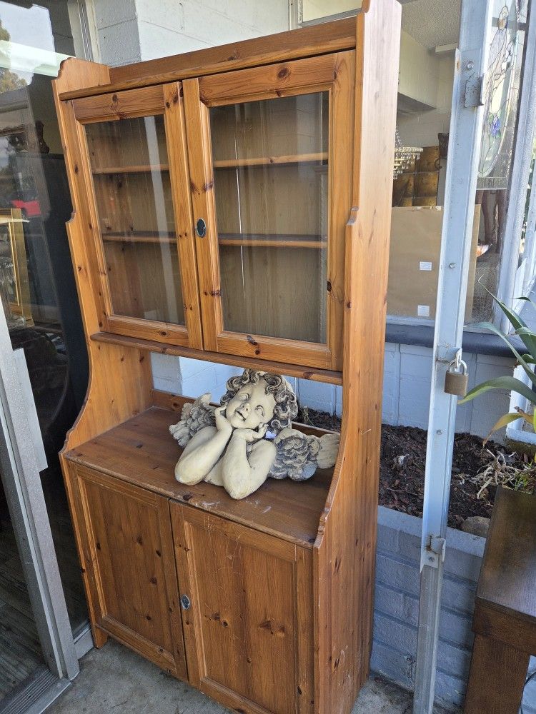 Leksvik Sideboard IKEA Leksvik hutch or sideboard in solid pine with an antique stain and ...
