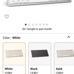 White Wirelesss Keyboard