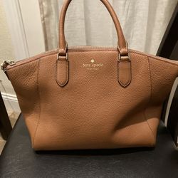 Kate Spade Pebbled Tan Leather Shoulder Bag 