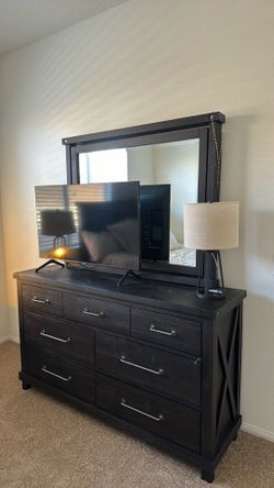Dark wood dresser