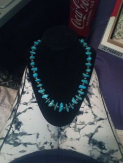 Silver And Turquoise Navajo Necklace #2